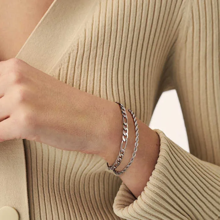 مطلي بالذهب عيار 18 قيراط مجوهرات رجالية بناتي  Women's PVD 18K Gold Plated Rope Jewelry Men Girls