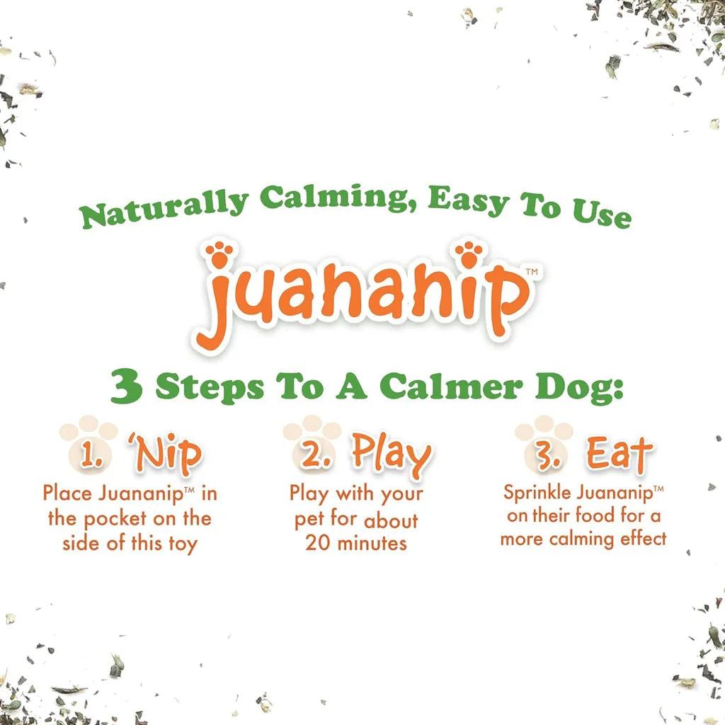 Doggijuana Tuffer Chewer Refillable Juananip Dill Pickle Tough Squeaky Dog Plush Toy, 1 count
