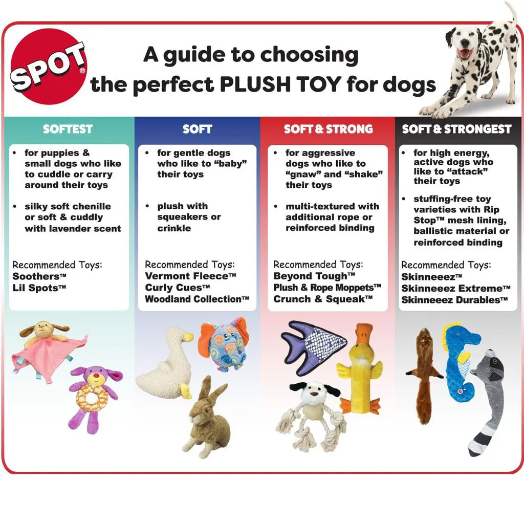 Ethical Pet Skinneeez Crinklers Cow Stuffing-Free Squeaky Plush Dog Toy