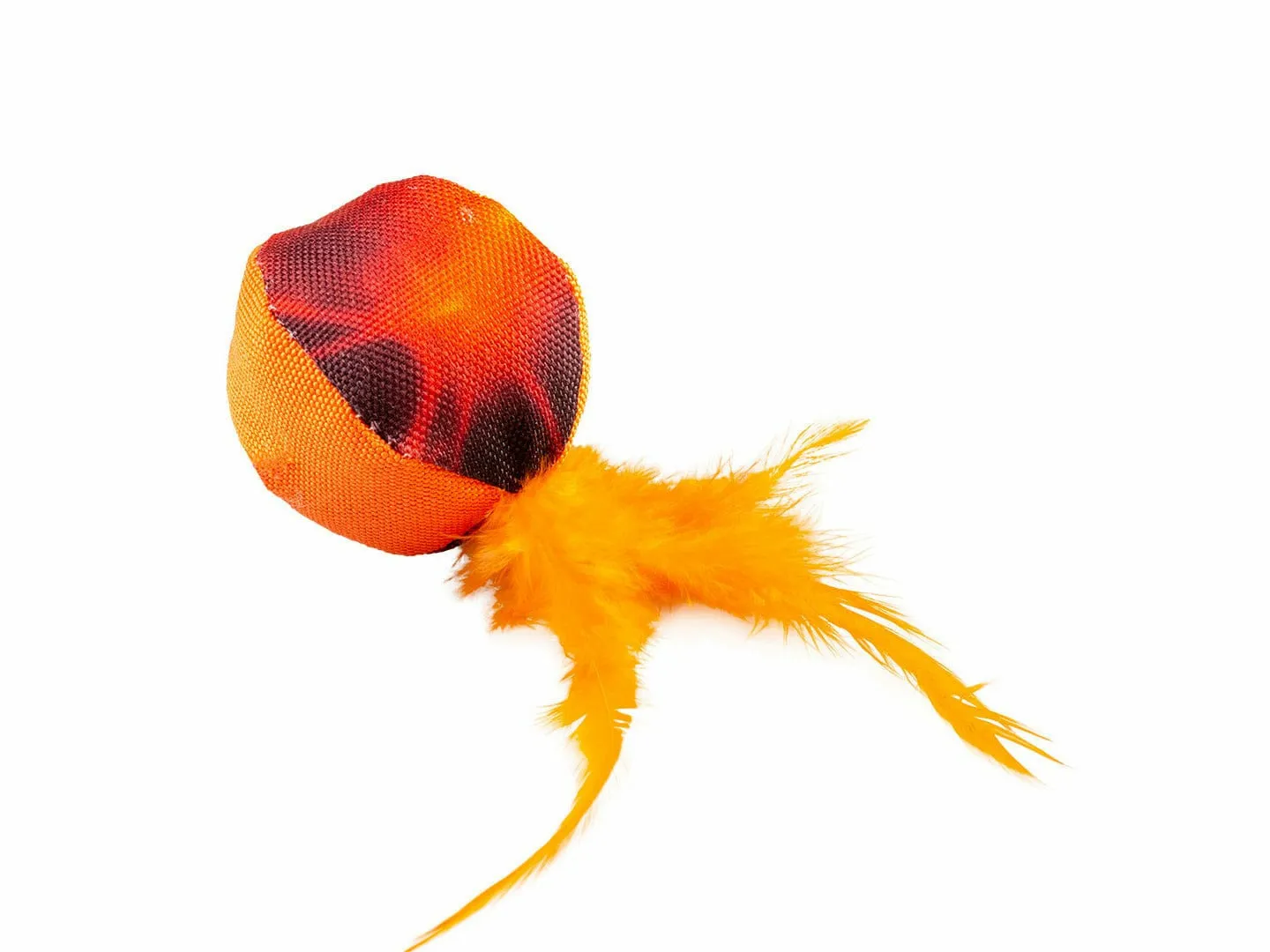 Flash Ball with feathers 12x4x4,5cm orange