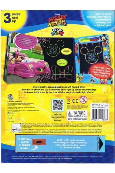Phidal Disney Mickey and The Roadster Racers Read & Glow - English