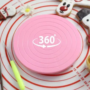 Pink Rotating Anti-Skid Cake Turntable