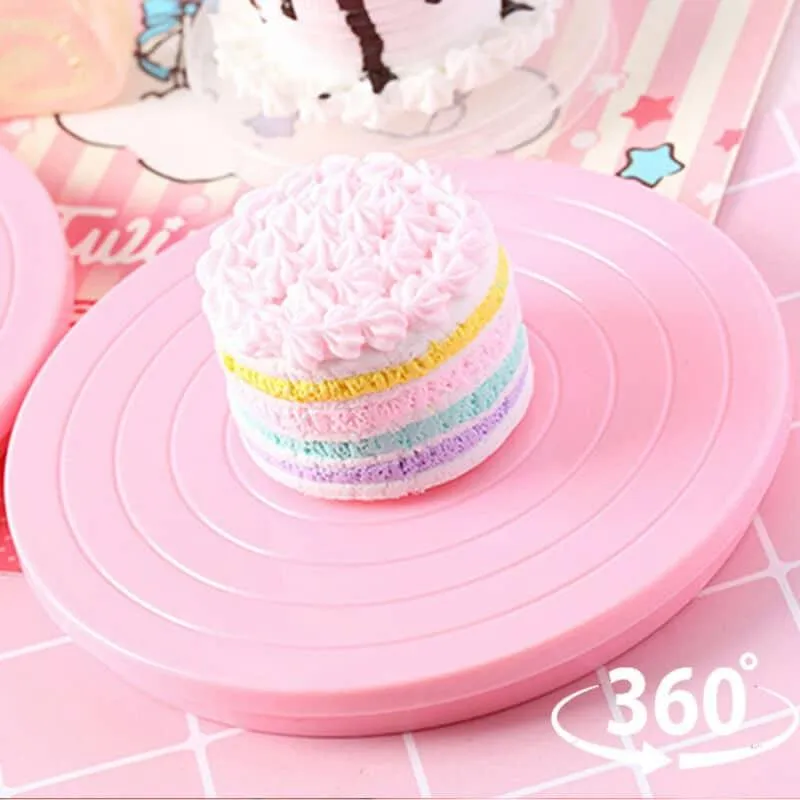 Pink Rotating Anti-Skid Cake Turntable