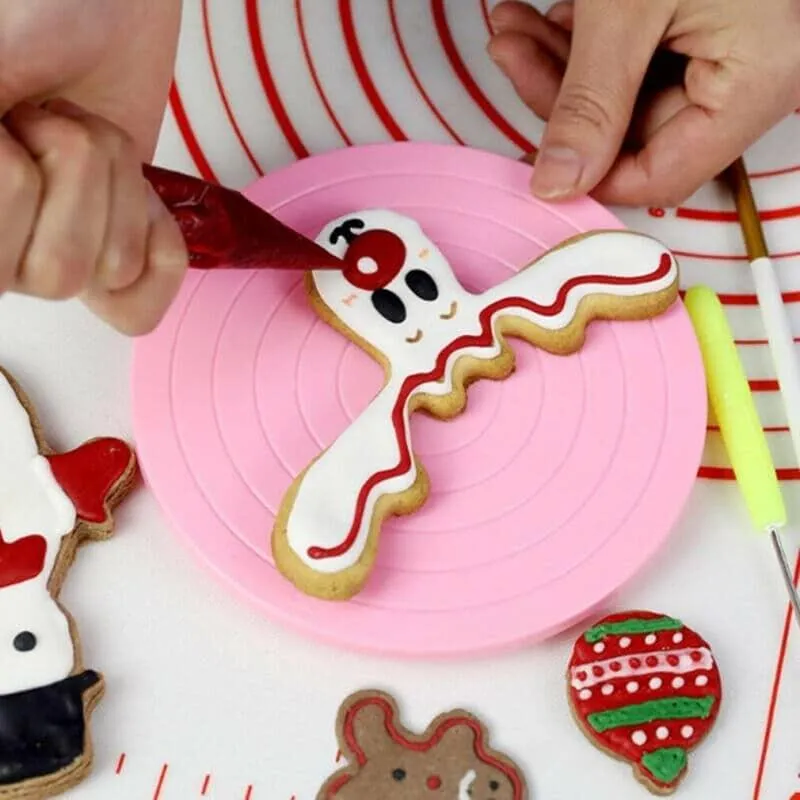 Pink Rotating Anti-Skid Cake Turntable
