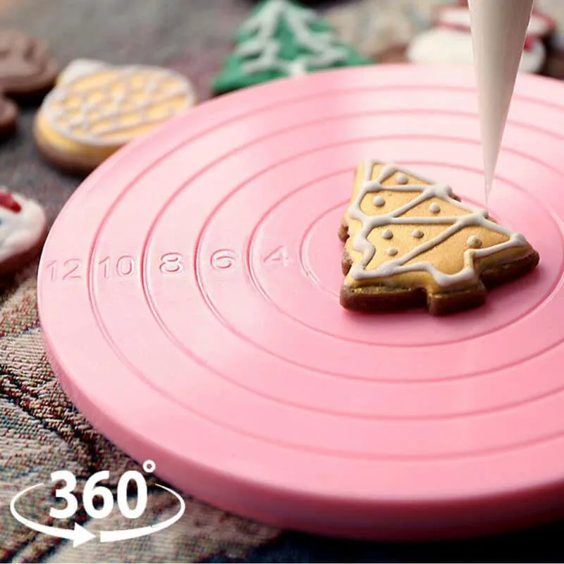 Pink Rotating Anti-Skid Cake Turntable