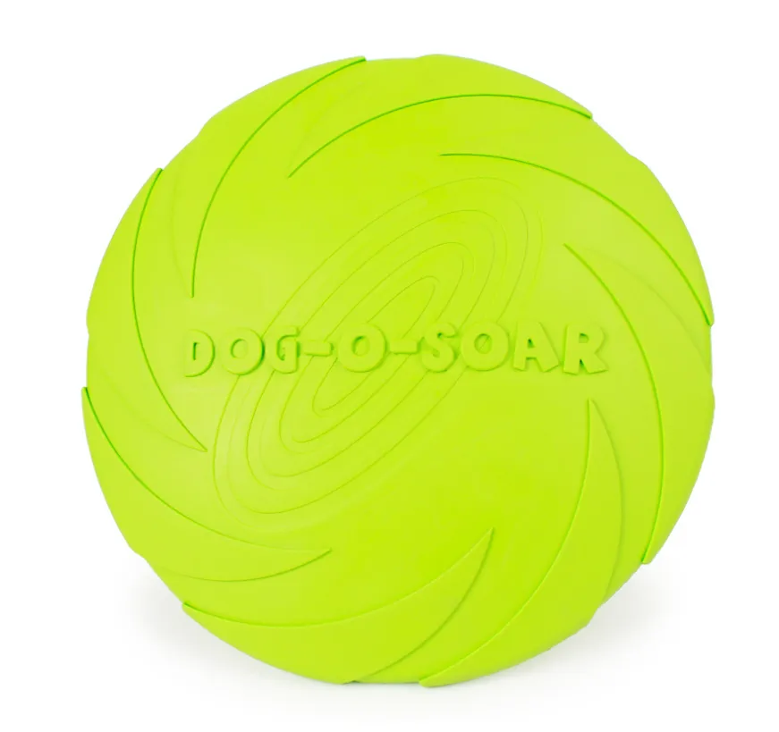 Rubber Frisbee Toy Soft Chew Bite Flying Discs Training Interactive 18cm