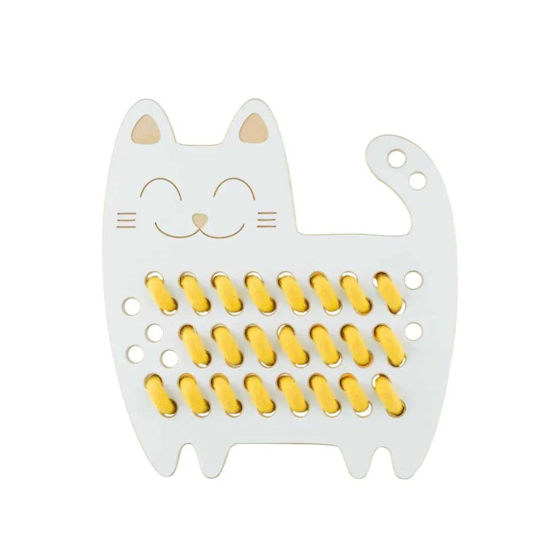 Sophia The Cat Wooden Lacing Toy