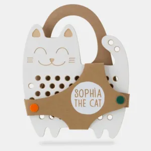 Sophia The Cat Wooden Lacing Toy